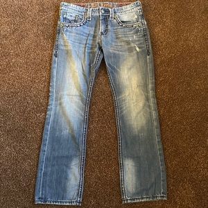 Mens Rock Revival straight jeans size 34